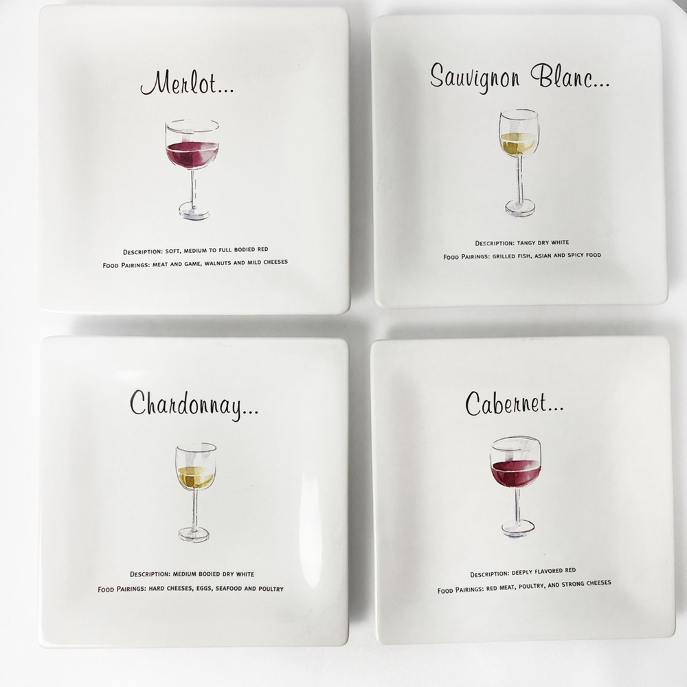 Pottery Barn Wine Guide Appetizer Plates